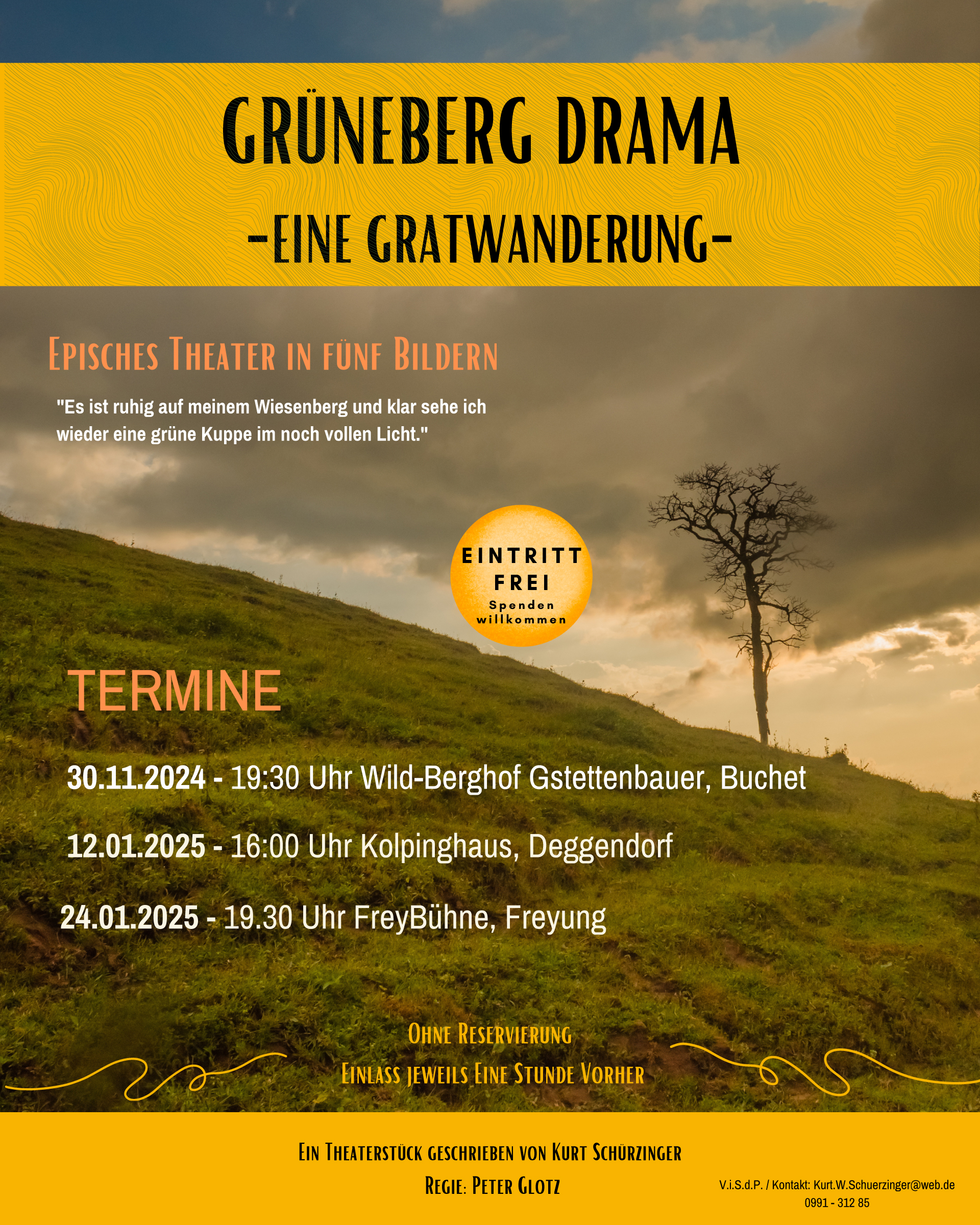 Theater „Grenzgang“ aus Deggendorf:  Das Grüneberg-Drama – eine Gratwanderung